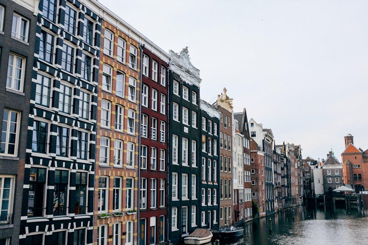 Historic canal houses in central Amsterdam, where most remaining coffeeshops are clustered
